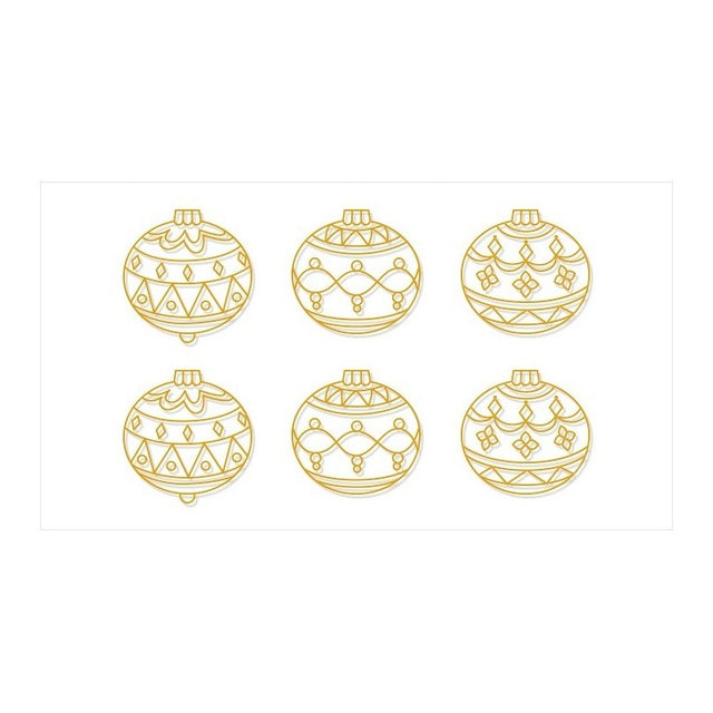 Sablon AMOS pictura geam Deco SDOPP-S19 6 bucati/set, globuri Craciun