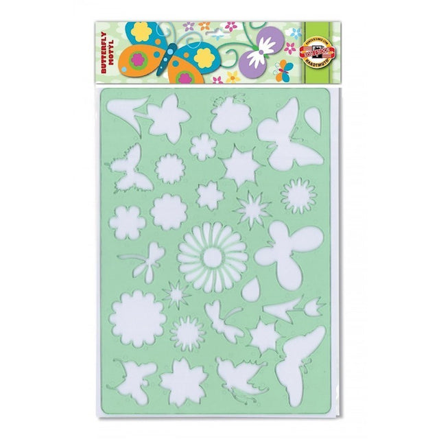 Sablon Koh-i-noor Fluturi si Flori K982 007, 31x20cm, plastic