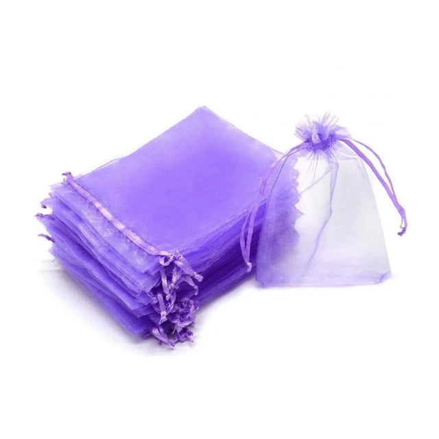 Saculet organza, 7x9cm, dreptunghiular, mov, set 100 buc