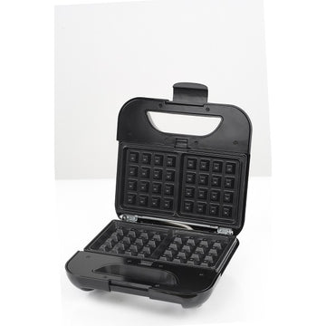 Sandwich maker 5 in 1 Zilan ZLN-3932, 800W, placi detasabile grill, triunghi, sandwich, vafe, nuci, antiaderente, negru/inox