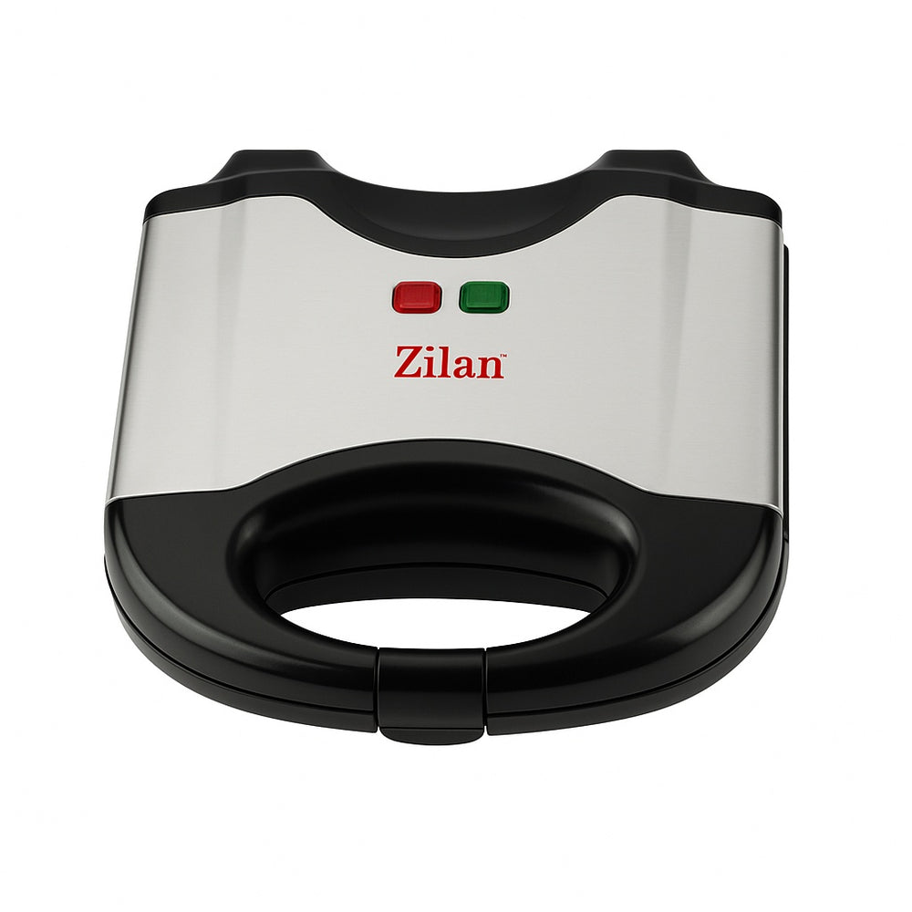 Sandwich maker Zilan ZLN-8143, model grill, 750W, placi teflon antiaderente, capacitate 2 sandwich-uri, negru