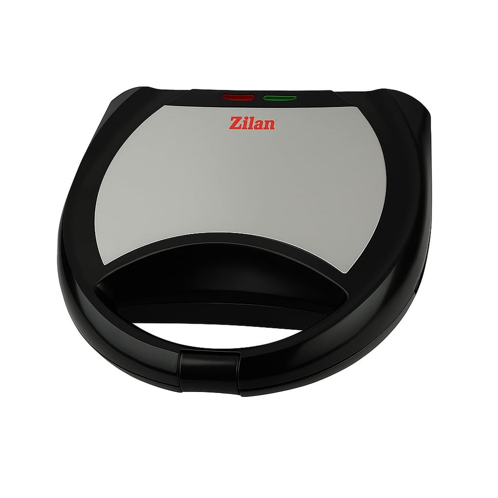 Sandwich Maker Zilan ZLN8136 – 750W, placi grill teflon, indicator luminos, protectie supraincalzire, Negru/Argintiu