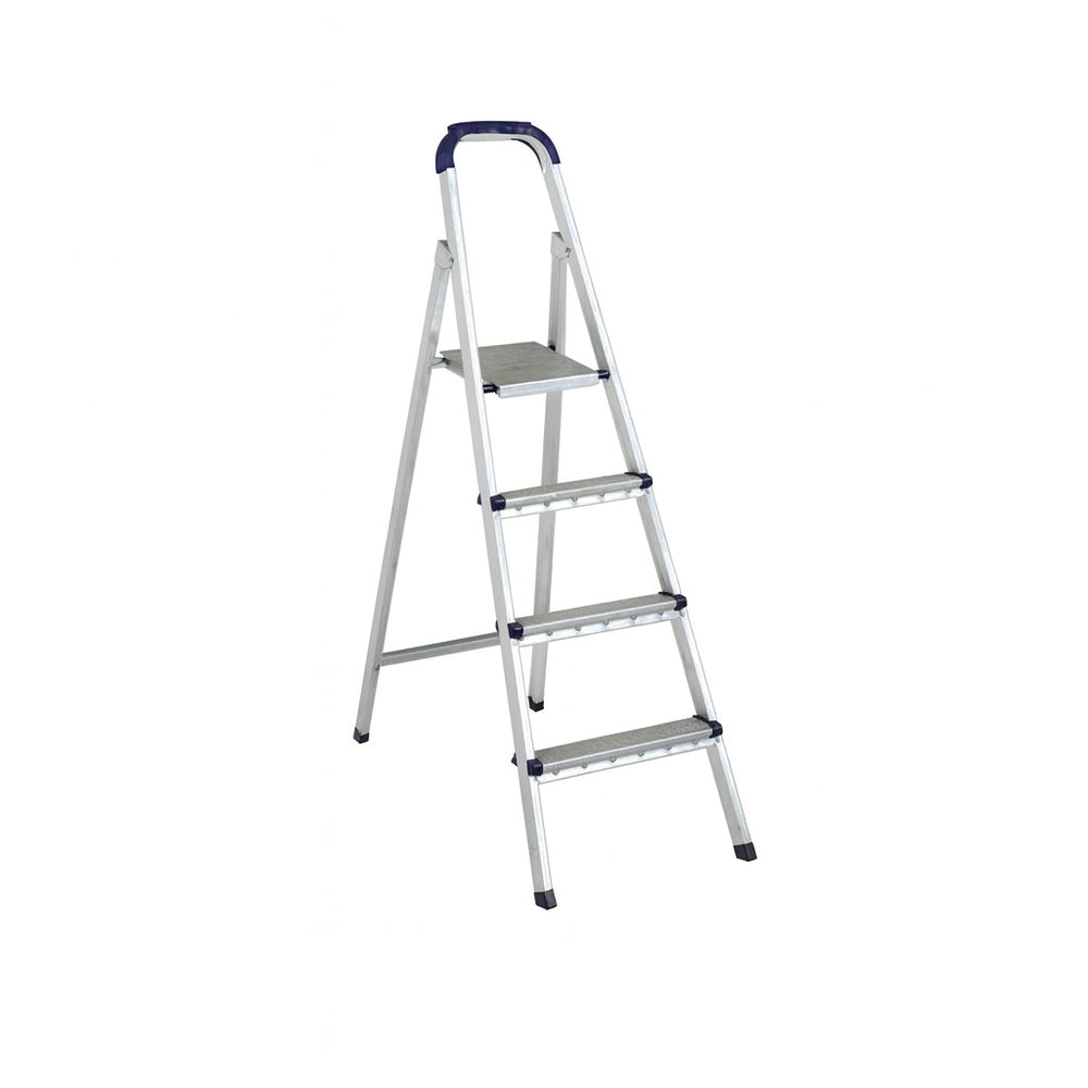 Scara metal ZILAN, 3 trepte + platforma, profil patrat, ZLN1152, argintiu