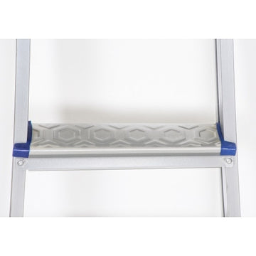 Scara metal ZILAN, 4 trepte + platforma, profil patrat, ZLN1169, argintiu