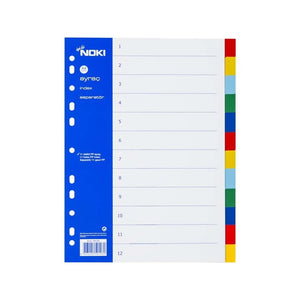 Separator plastic Noki 59126, A4, set 12 culori