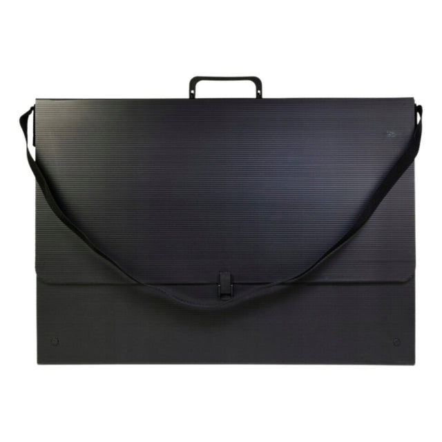 Servieta plastic rigid Starpak, cu maner, B3, 3cm, negru