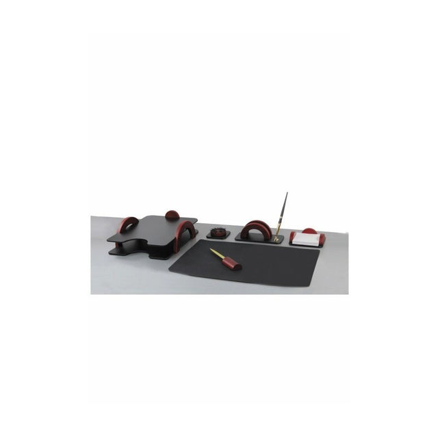 Set pentru birou Bestar Beijing 6256FDU, lemn de mahon, 6 piese, negru
