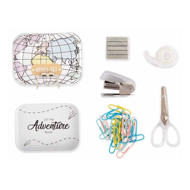 Set birou mini, Trendhaus CH29711, capse+capsator+dispenser+foarfeca+agrafe