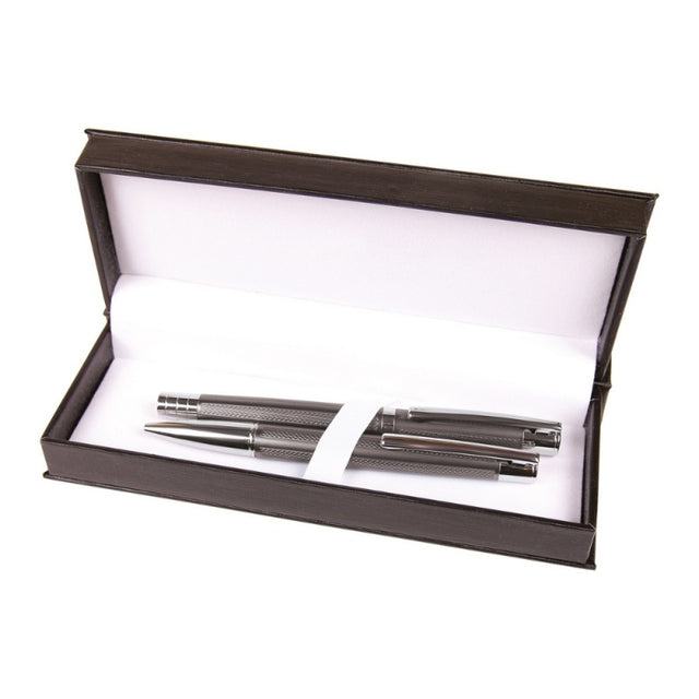 Set cadou roller + pix Cresco, corp metalic diverse culori, cutie cu magnet