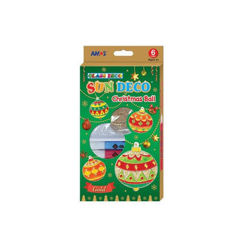 Set creatie AMOS SD10P6-CH2, GlassDeco Christmass, 6 culori /10.5ml+6 sabloane