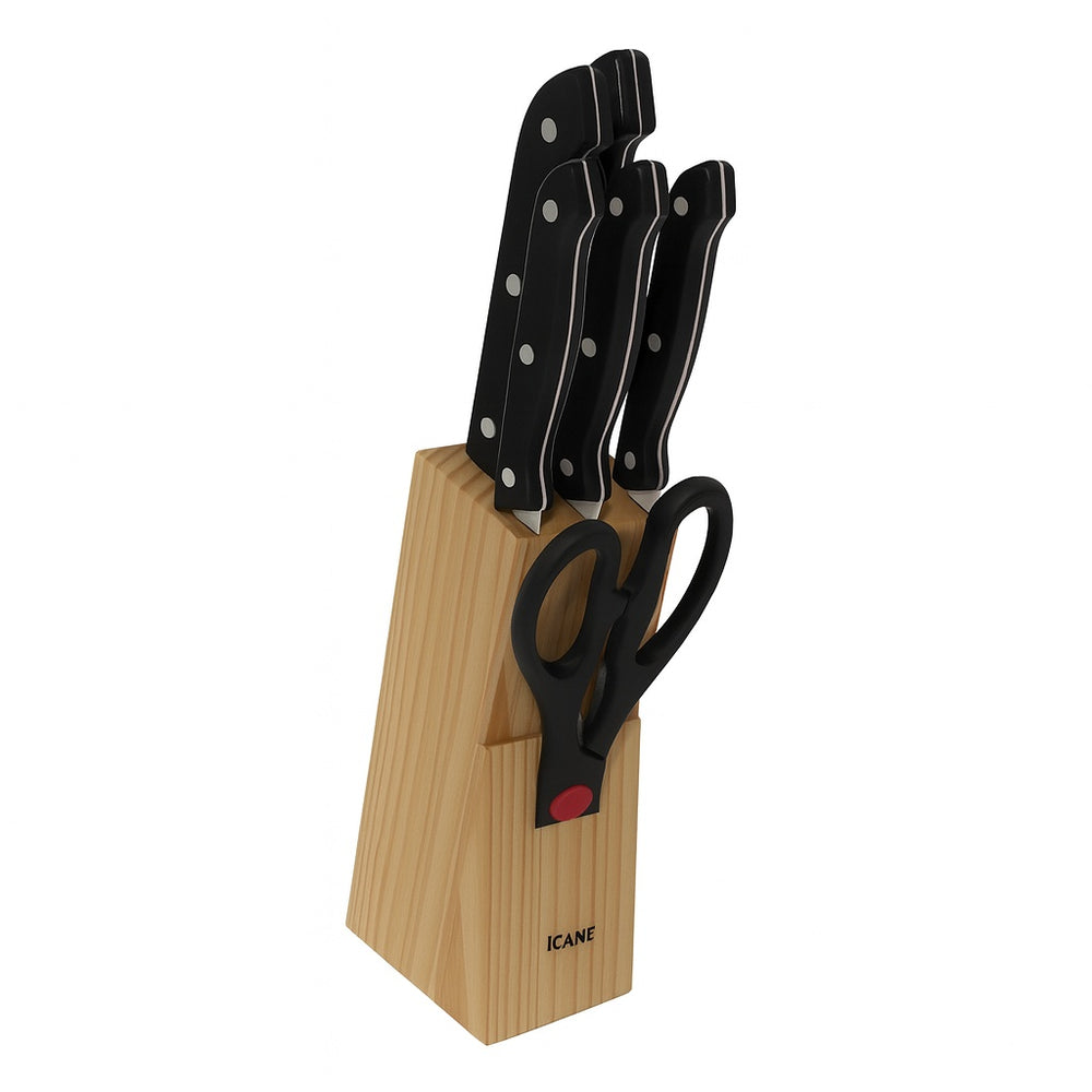 Set cutite Floria ZLN1658. Utilizare stabila si durabila. Materiale de calitate, potrivit pentru utilizare zilnica, cu suport din lemn inclus. Floria 7 piese, otel inoxidabil, suport din lemn, ZLN1658