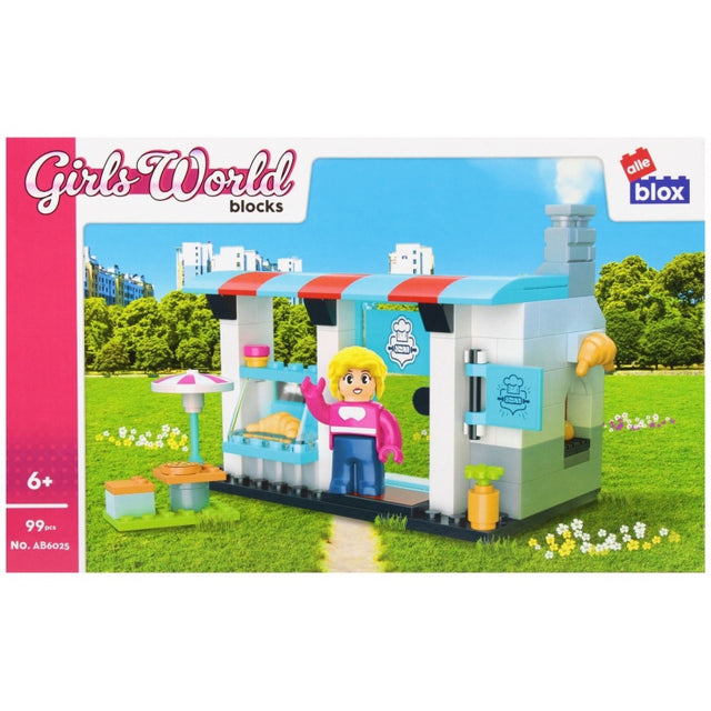Set de constructie Alleblox Girls World - stand de brutarie - AB6025 / 547905, 99 piese, 6+