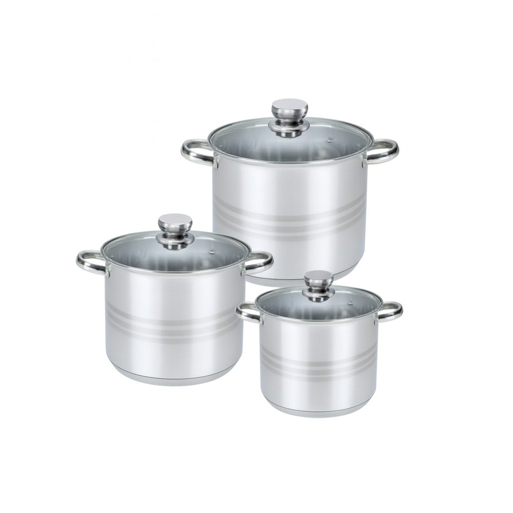 Set oale inox 6 piese FLORIA, AISI 304 18/10, baza 3 straturi, ZLN4045, argintiu