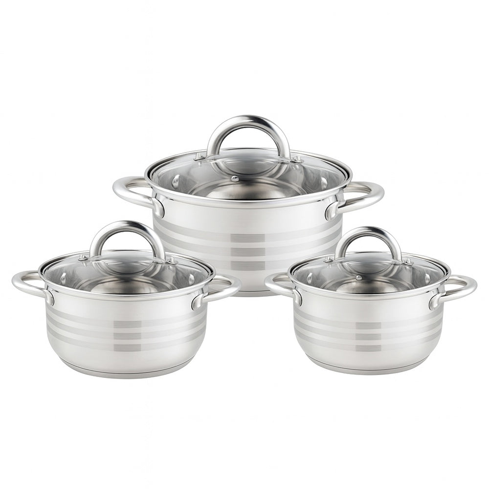 Set oale inox 6 piese FLORIA, AISI 304 18/10, baza 3 straturi, ZLN4083, argintiu