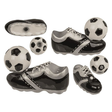 Set solnita si pipernita, model gheata, minge fotbal, magnet, 11.5 x 7.5cm, Out of the blue 71/3371 / 36434