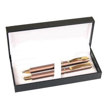 Set cadou stilou + pix Cresco Exclusive S 830146 ES-02, corp metalic bronz clips auriu