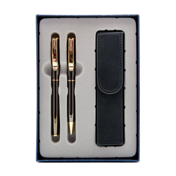 Set cadou stilou + pix + etui Cresco Classic 830026 ES, corp metalic grafit