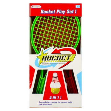 Set Tenis, include 2 rachete, minge, fluture, 18x39x1cm, 3+ ani, MegaCreative, 487439