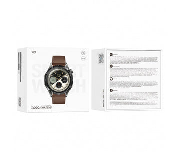 Smartwatch Hoco Y21, AMOLED, BT 5.0, 230mAh, 2 Curele - Argintiu