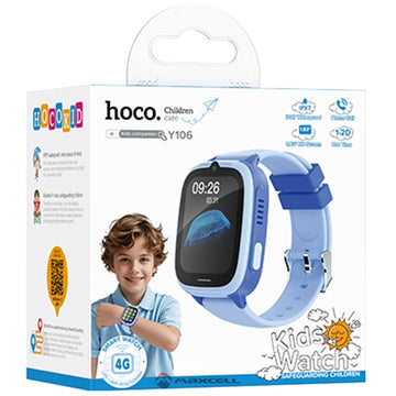 Ceas SmartWatch Hoco Y106, pentru Copii, BT 5.0, Multifunction + Telefon, NanoSIM - Albastru