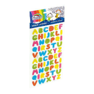 Abtibilduri - litere, 20mm, buretat, diverse culori, set 60 buc, Fiorello, GR-NP141 / 170-2457