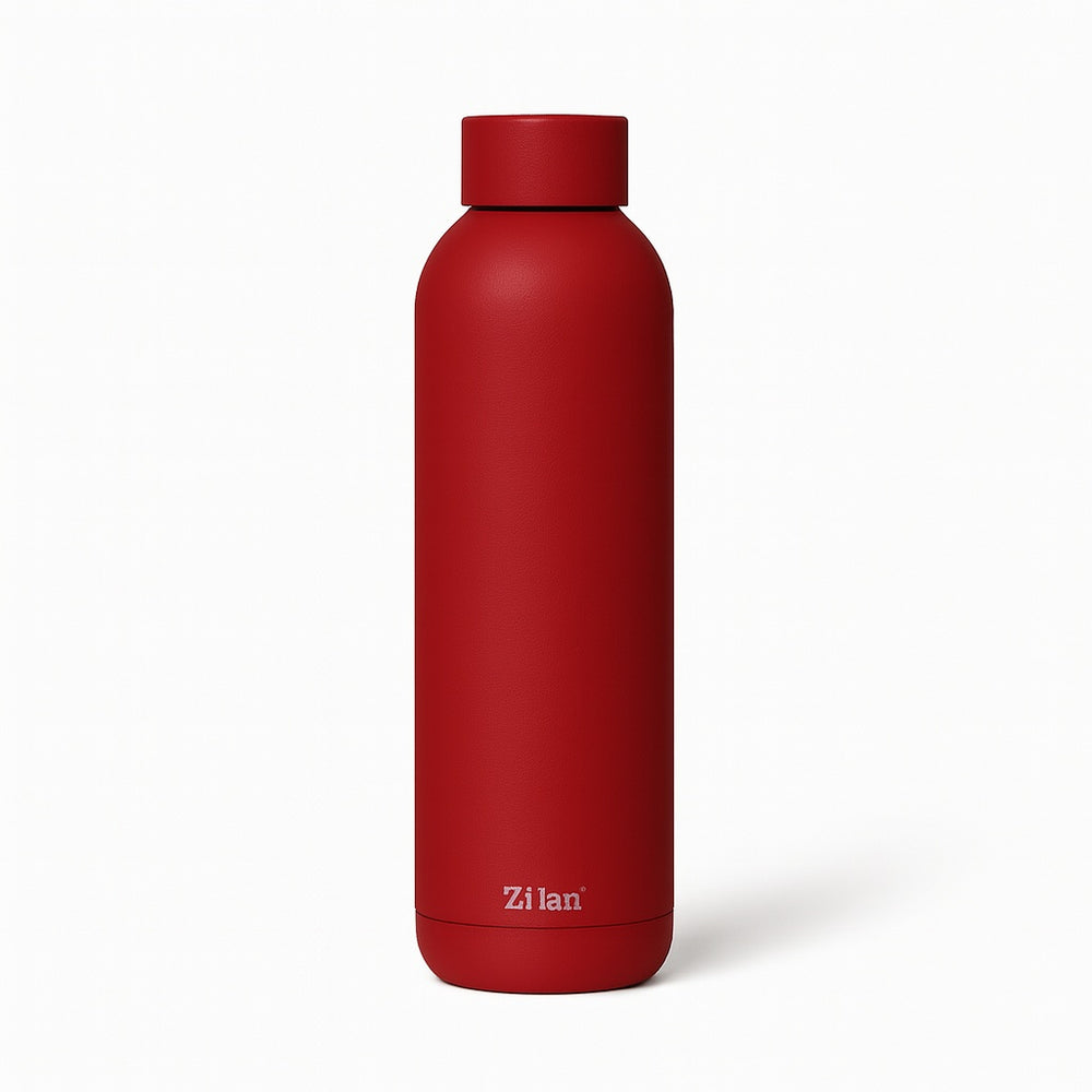 Sticla sport termos ZILAN, 500ml, inox, pereti dublii, mentine 24h rece / 12h cald, ZLN9842, rosu
