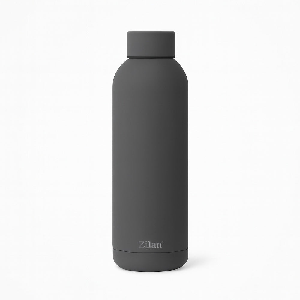 Sticla sport termos ZILAN, 500ml, inox, pereti dublii, mentine 24h rece / 12h cald, ZLN9841, gri