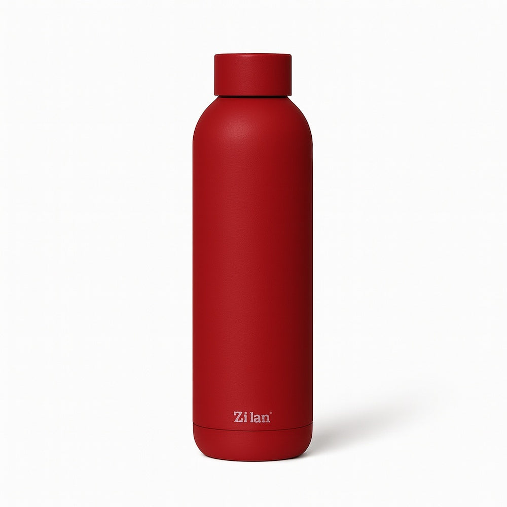 Sticla sport termos ZILAN, 500ml, inox, pereti dublii, mentine 24h rece / 12h cald, ZLN9842, rosu