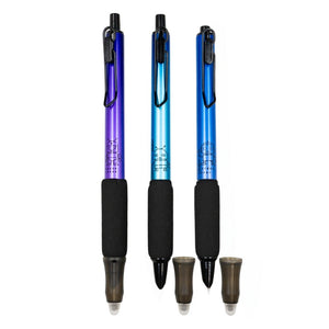 Stilou cerneala termosensibila CNX, cu mecanism click, grip moale, varf 0.38mm, diverse culori