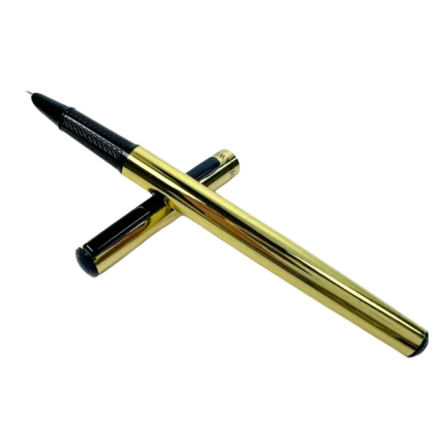 Stilou Cnx 8072, penita ascunsa, alimentare convertor, corp metalic auriu, clips negru