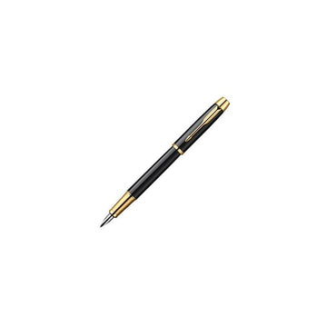 Stilou Parker IM Royal S0856190 1931645, penita iridium, alimentare rezerve sau convertor Parker, corp din alama negru lucios