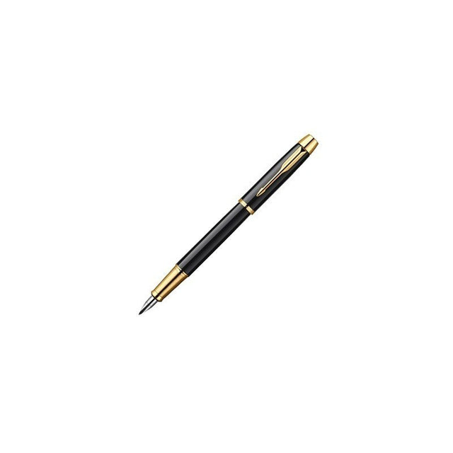 Stilou Parker IM Royal S0856190 1931645, penita iridium, alimentare rezerve sau convertor Parker, corp din alama negru lucios