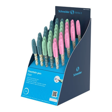 Stilou Schneider Zippi, Happy Fish 168921 / 306742 / STI182, penita iridium M, alimentare rezerve, grip ergonomic, verde