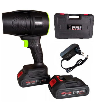 Suflanta Aer Portabila Super Puternica Pexor 48V – 2 Acumulatori, Valiza Transport, Negru