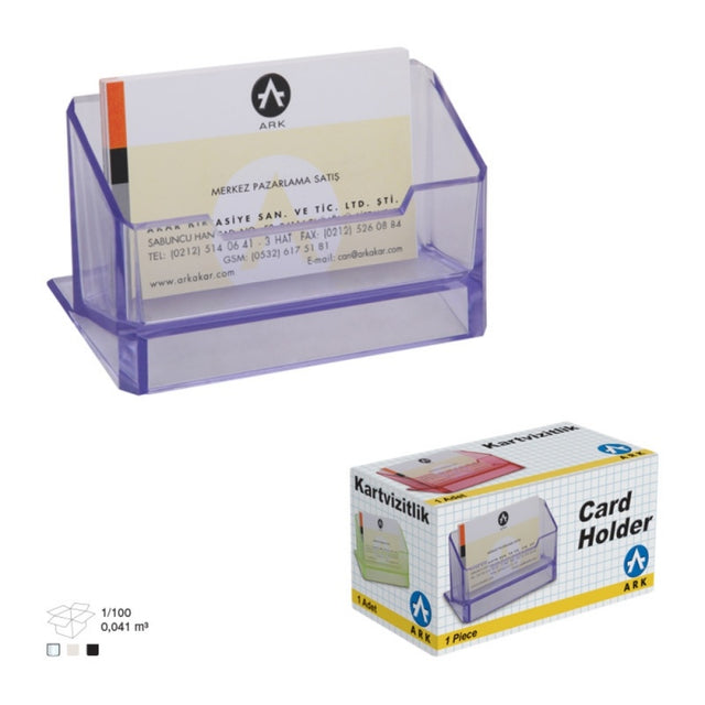 Suport carti de vizita ARK 1384, plastic transparent