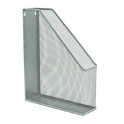 Suport documente Office Cover, 7.5cm, vertical, plasa metalica, argintiu