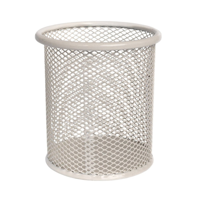 Suport instrumente de scris OFFICE COVER 802, cilindric, plasa metalica, culori pastel