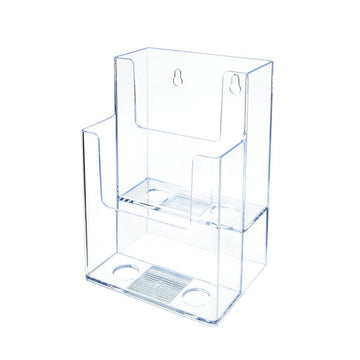 Suport plastic Deflecto, LHPA421, A4, 2 compartiment, pentru cataloage, reviste