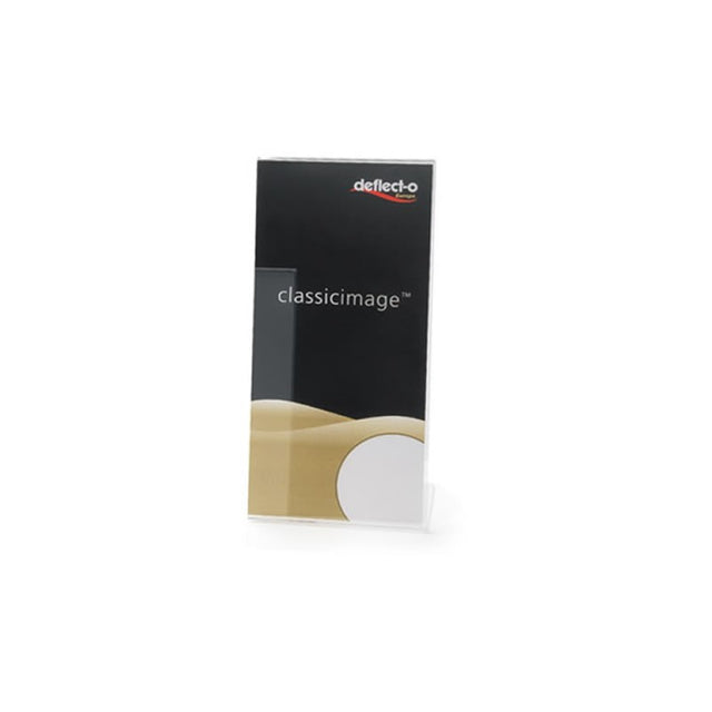 Display prezentare Deflecto RI98201 SSPT411, 1/3 A4, portret, forma L, plastic