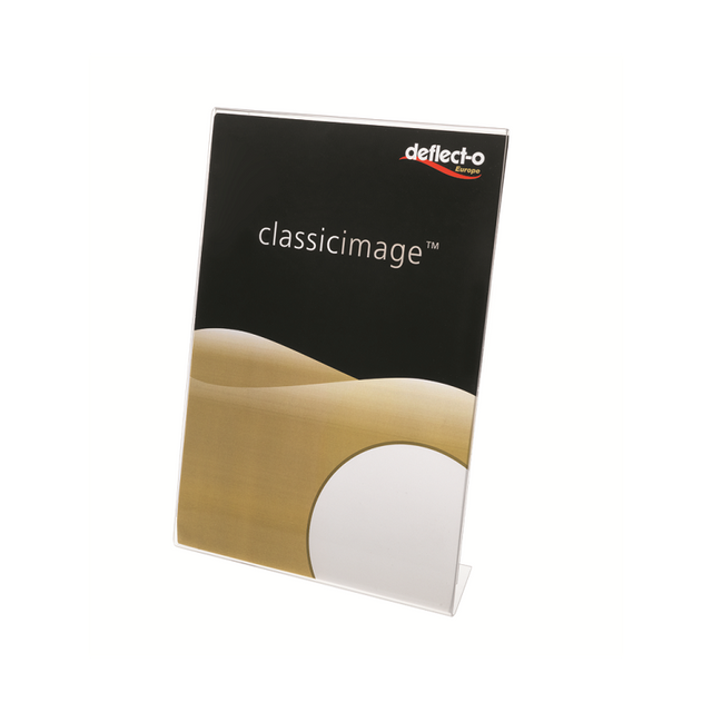 Suport plastic, Deflecto RI98203/SSPA411 A4 tip portret, forma L, afisare documente, oferte, meniu