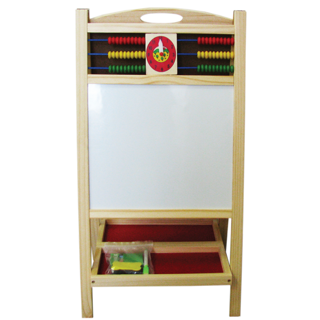 Tabla magnetica educativa cu 2 fete CNX KXM-812, alb, verde, + 4 markere si numaratoare