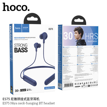 Casti Wireless Hoco ES75, Ear Buds, BT 5.4, 200mAh, Neck Holder, MultiFunction - Albastru