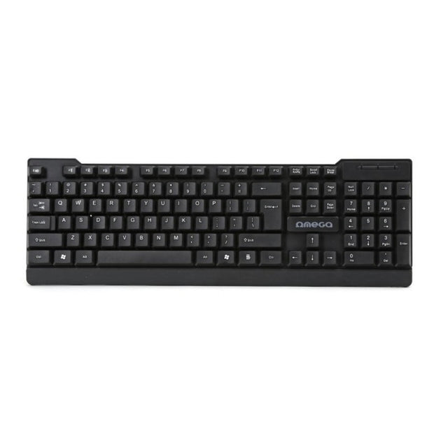 Tastatura Omega Ergonomic OK055B, USB, design modern, cablu 1.5m, negru