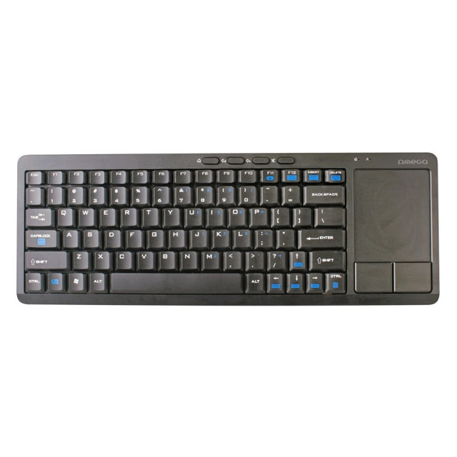 Tastatura wireless Omega Smart TV OKB004B, cu touch pad, negru