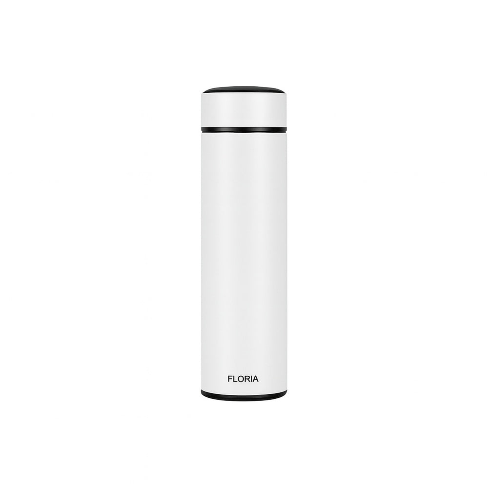 Termos digital FLORIA, 500ml, inox SUS304, afisaj temperatura, mentine 24h rece / 18h cald, ZLN0806, alb