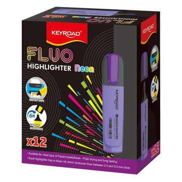 Textmarker Keyroad KR972170, varf tesit, mov
