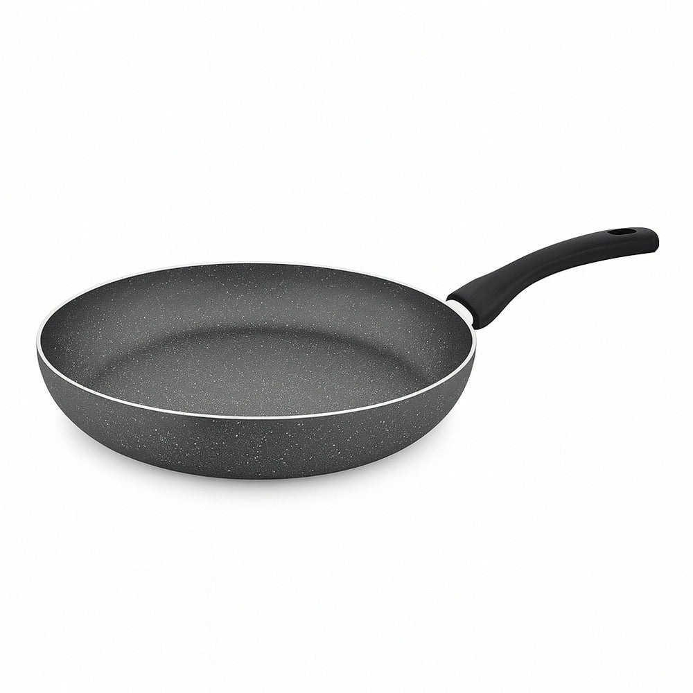 Tigaie universala ZILAN Maxi, 24cm, aluminiu interior/exterior granit non-stick, maner bachelita, ZLN1952, gri