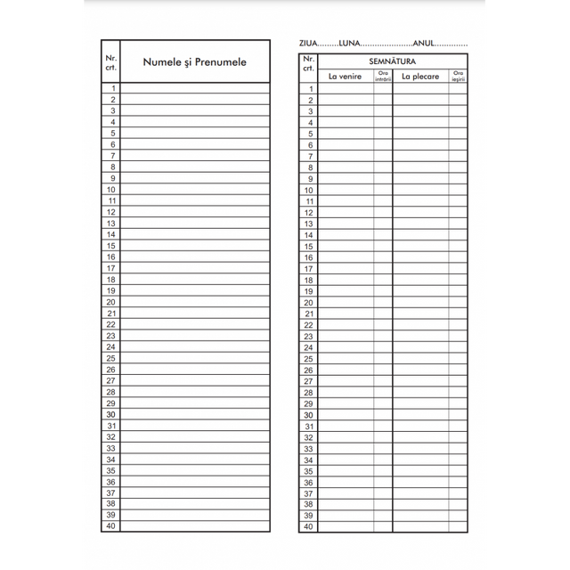 Tipizat - condica prezenta - A4, 32 file