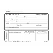 Tipizat - dispozitie casierie - A6, simplu, fata/verso, 100 file