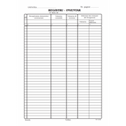 Tipizat - registru inventar - A4, portret, simplu, 100 file